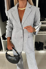 Blazer-Set mit weiter Hose
