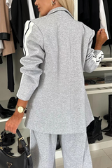 Blazer-Set mit weiter Hose